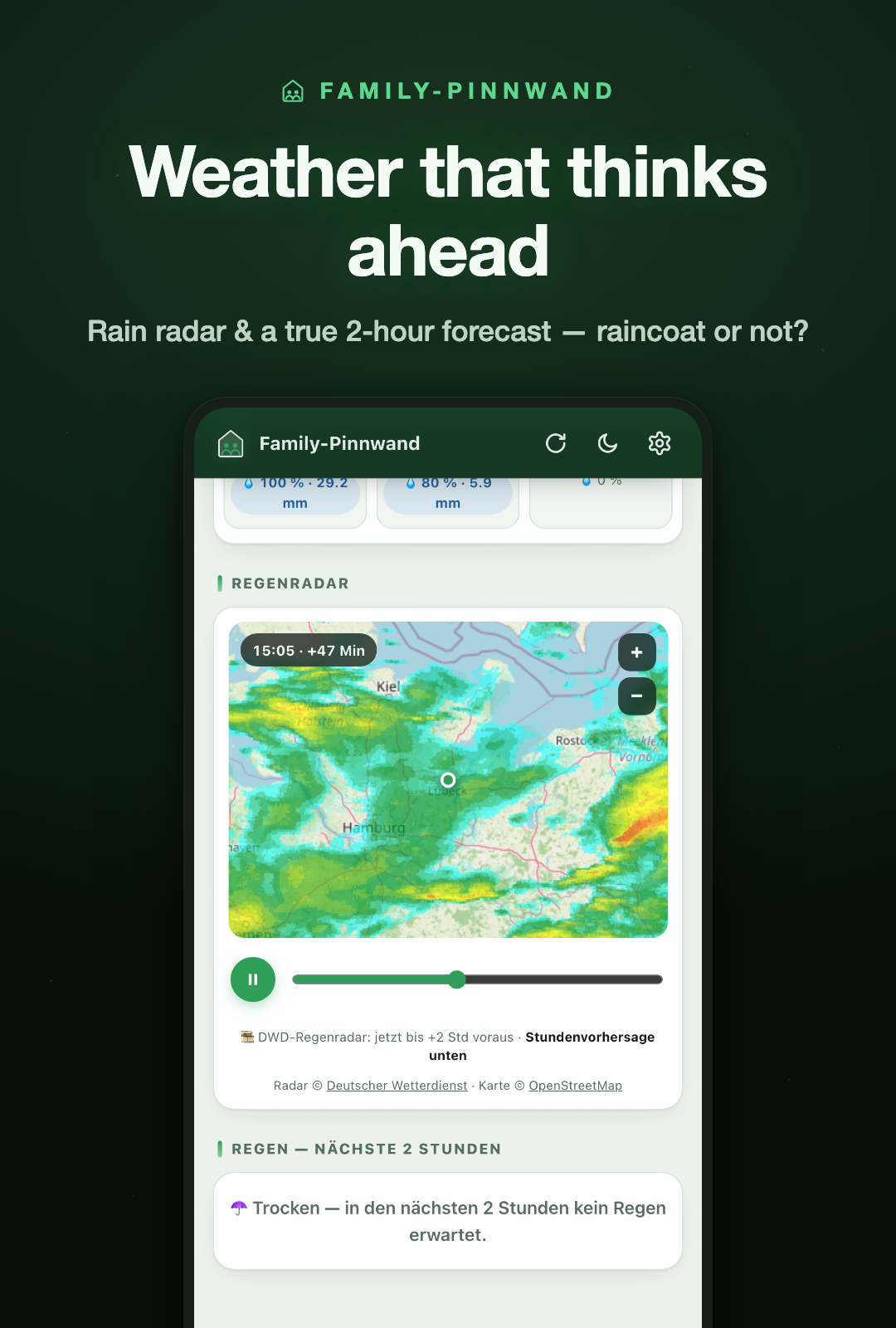 Family-Pinnwand Screenshot