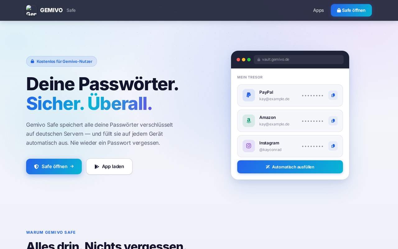 Gemivo Safe – Screenshot