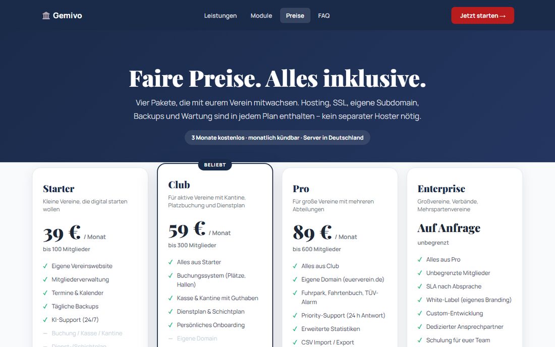 Gemivo Vereine – Screenshot